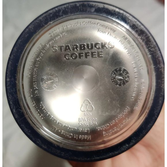 2011 Starbucks Stainless Silver 16oz Travel Tumbler Mug Thermos Coffee Beverage - Picture 11 of 12